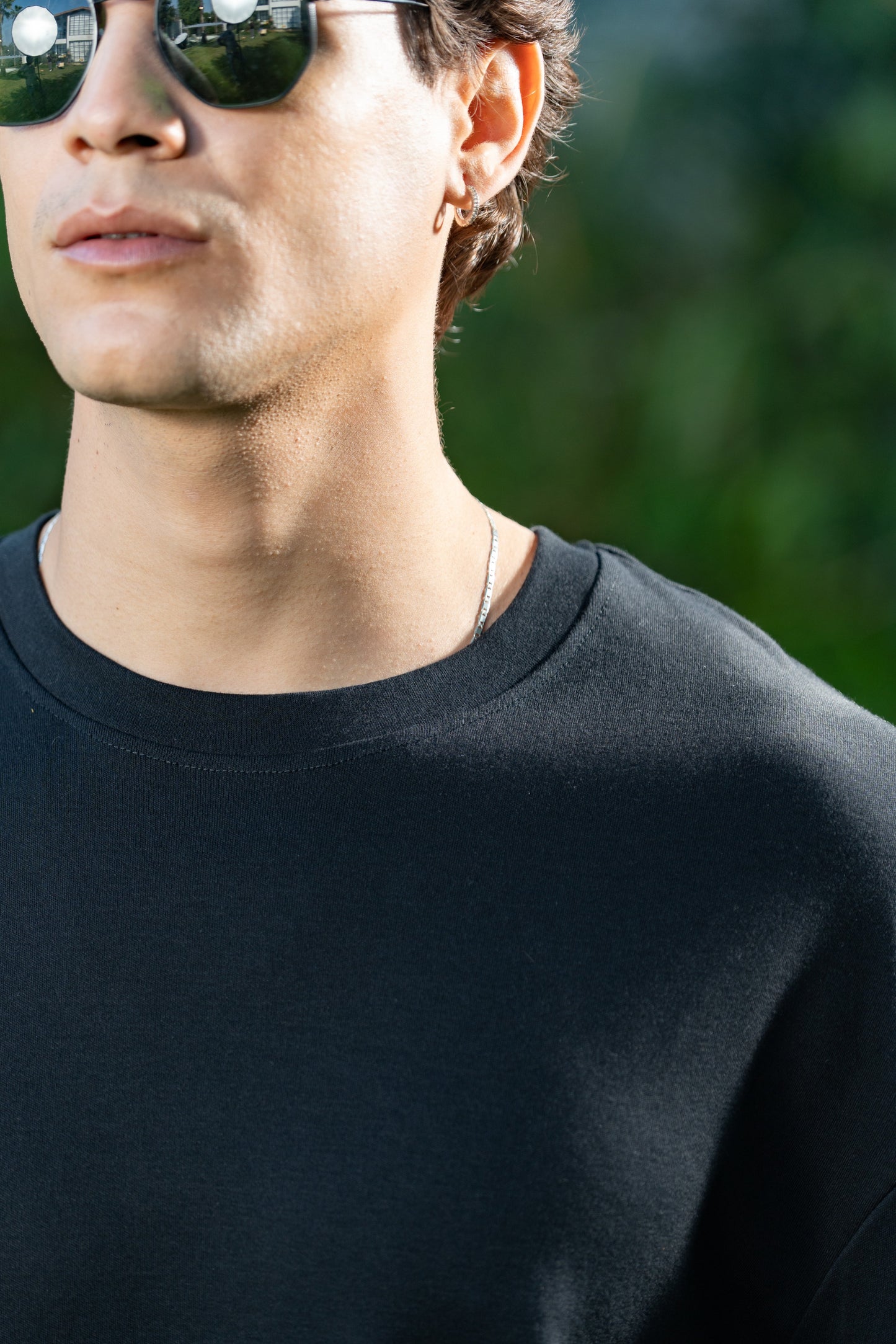 Loom Self-Textured T-Shirt – Jet Black