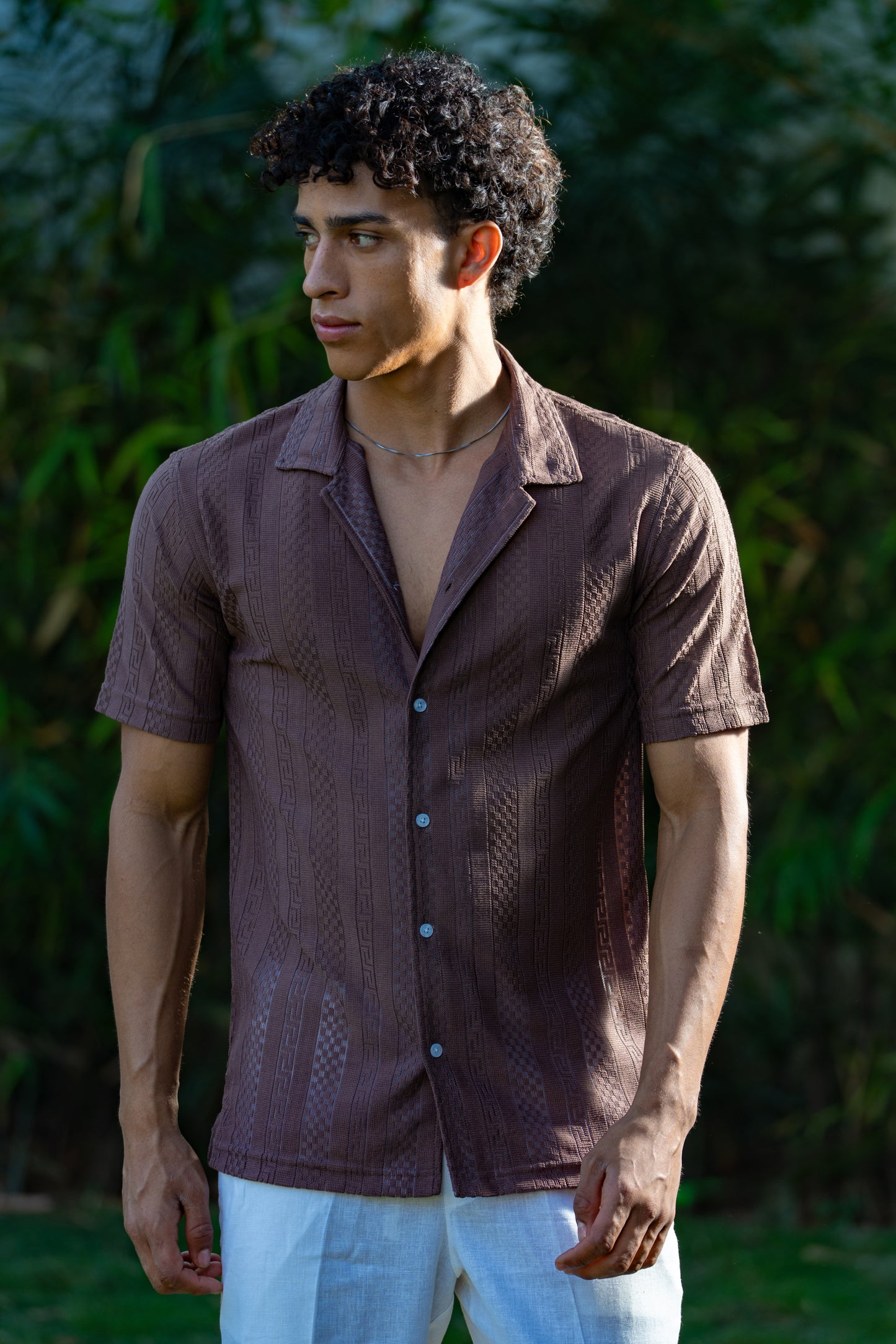 Breezy Brown Net Shirt