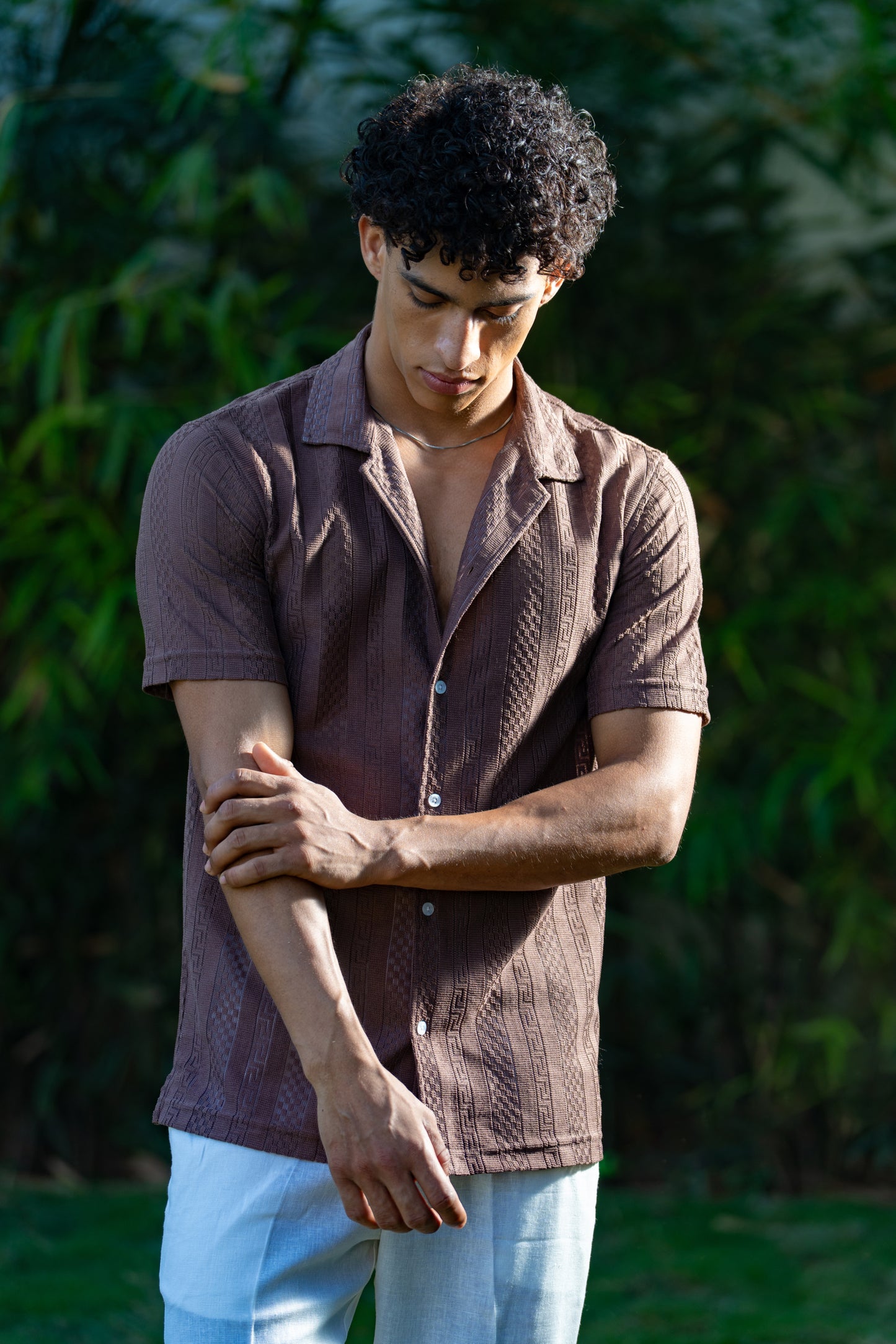 Breezy Brown Net Shirt