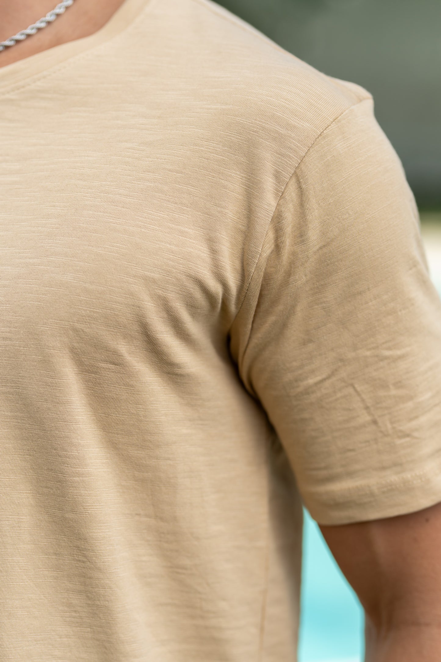 Loom Self-Textured T-Shirt – Muddy Brown