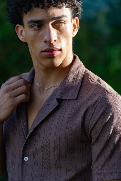Breezy Brown Net Shirt