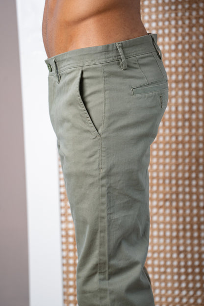 Men Straight Fit Chinos Pants – Olive Green