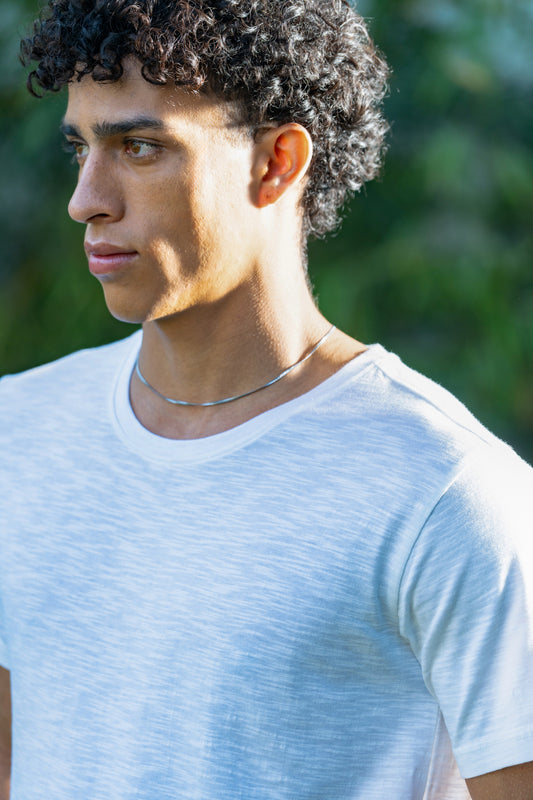 Loom Self-Textured T-Shirt – Classic White