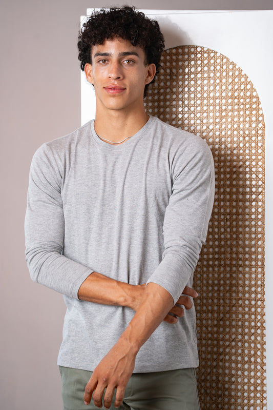 Grey Full Sleeve T-Shirt