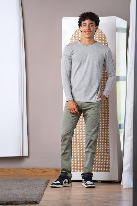 Grey Full Sleeve T-Shirt