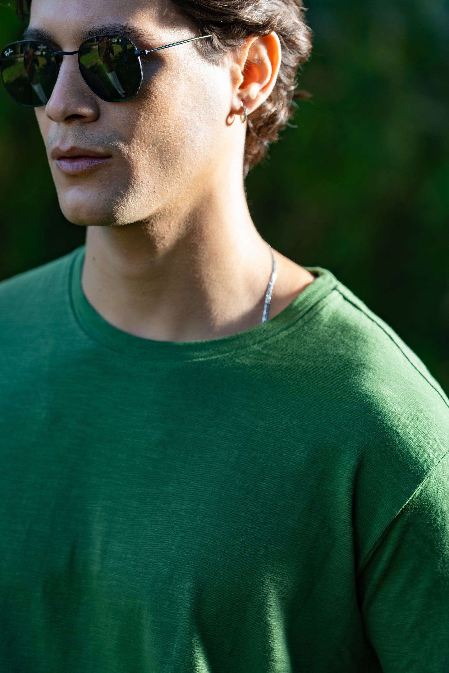 Loom Self-Textured T-Shirt –  Green