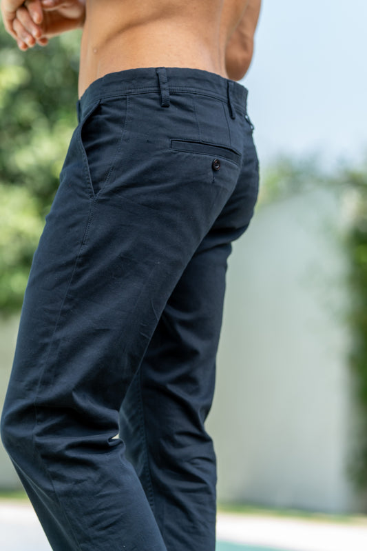 Loom Linen Touch Chinos – Navy Blue