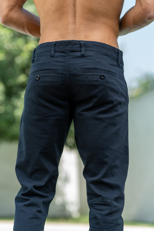 Loom Linen Touch Chinos – Navy Blue