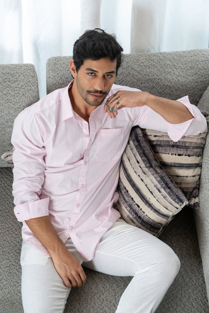Loom Pink Twill Classic Shirt