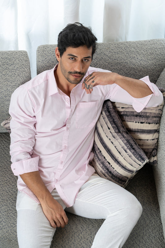 Loom Pink Twill Classic Shirt