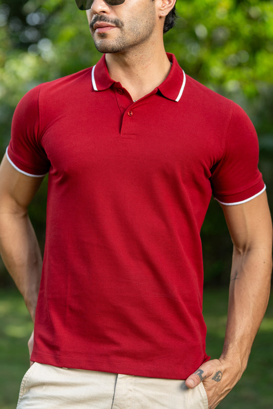 Loom Classic Polo T-Shirt – Red