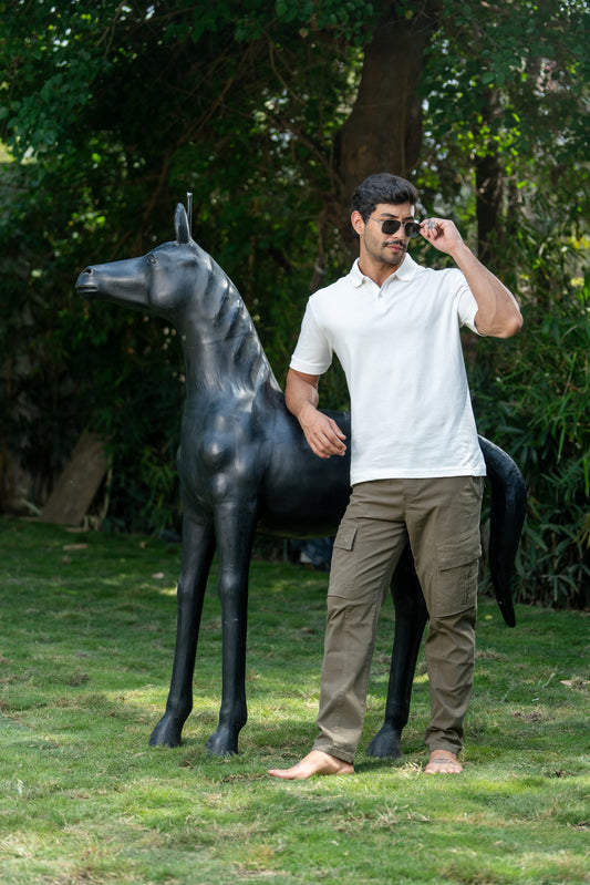 Classic White Polo T-Shirt – Matty