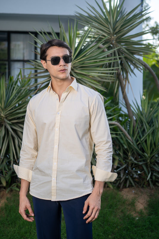 Loom Sunshine Cotton Plain Shirt – Yellow
